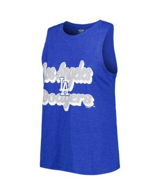 Women's Gray and Royal Los Angeles Dodgers Wordmark Meter Muscle Tank Top and Pants Sleep Set