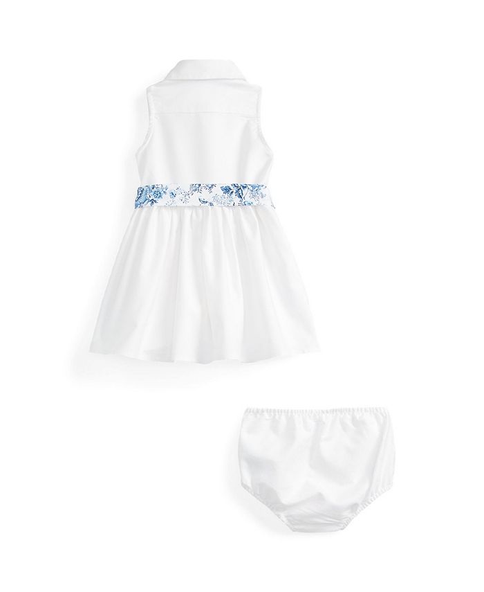 Polo Ralph Lauren Baby Girls Belted Oxford Sleeveless Shirtdress Macy's