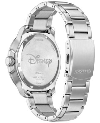 Eco-Drive Men's Mickey Mouse Astronaut Stainless Steel Bracelet Watch 42mm