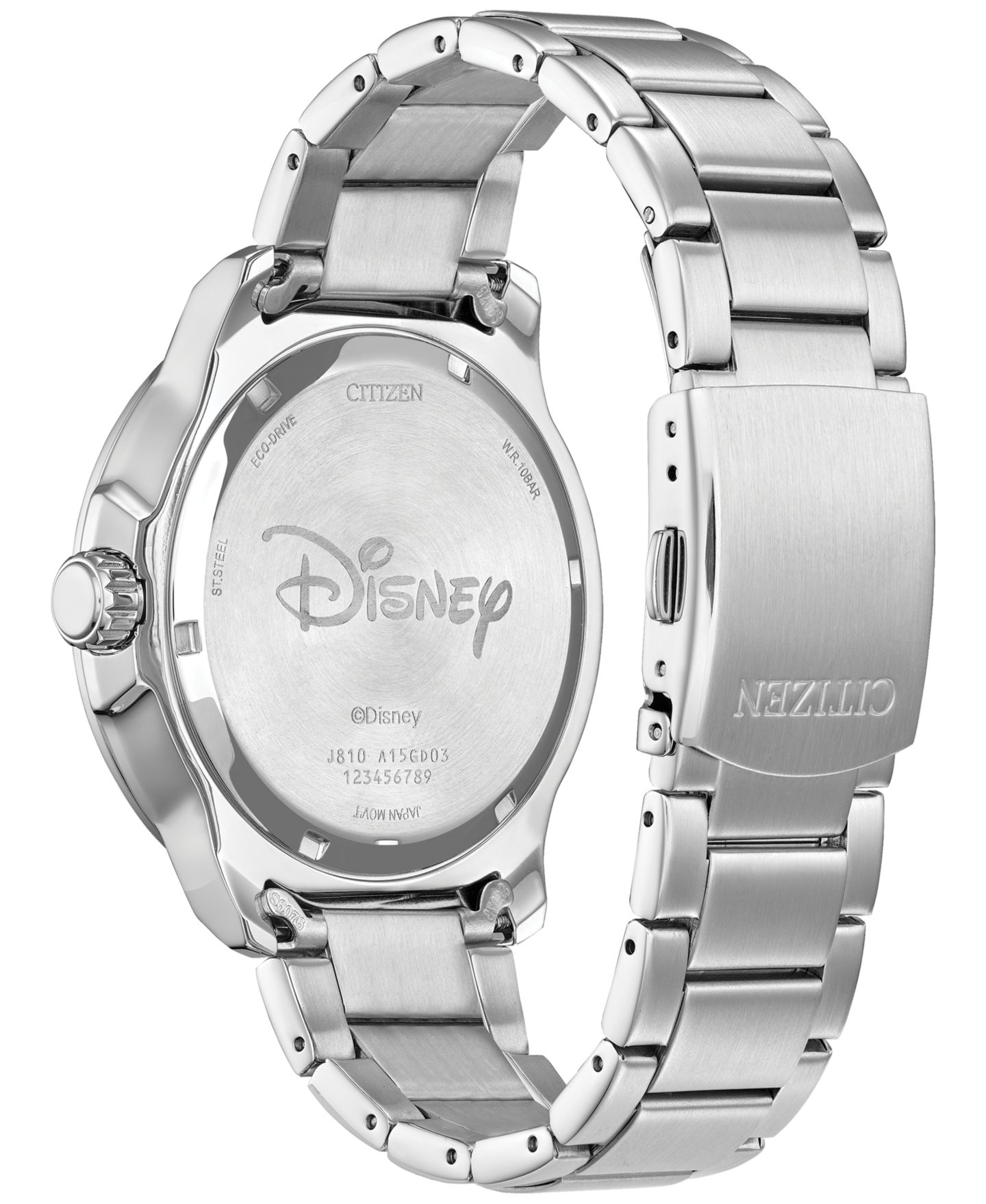 Мужские часы Citizen Eco-Drive Mickey Mouse Astronaut Stainless Steel Bracelet Watch 42mm — фото 3