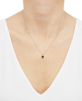 Birthstone Pendant in 14k Gold or 14k White Gold