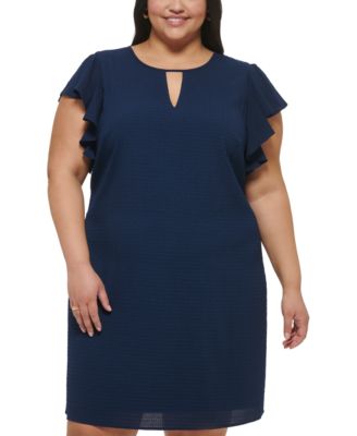 chinese dress ladies Light Blue Seersucker Pumpkin A-Line Dress*