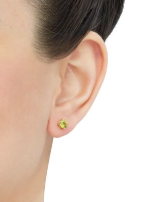 Birthstone Stud Earrings in 14k Gold or 14k White Gold