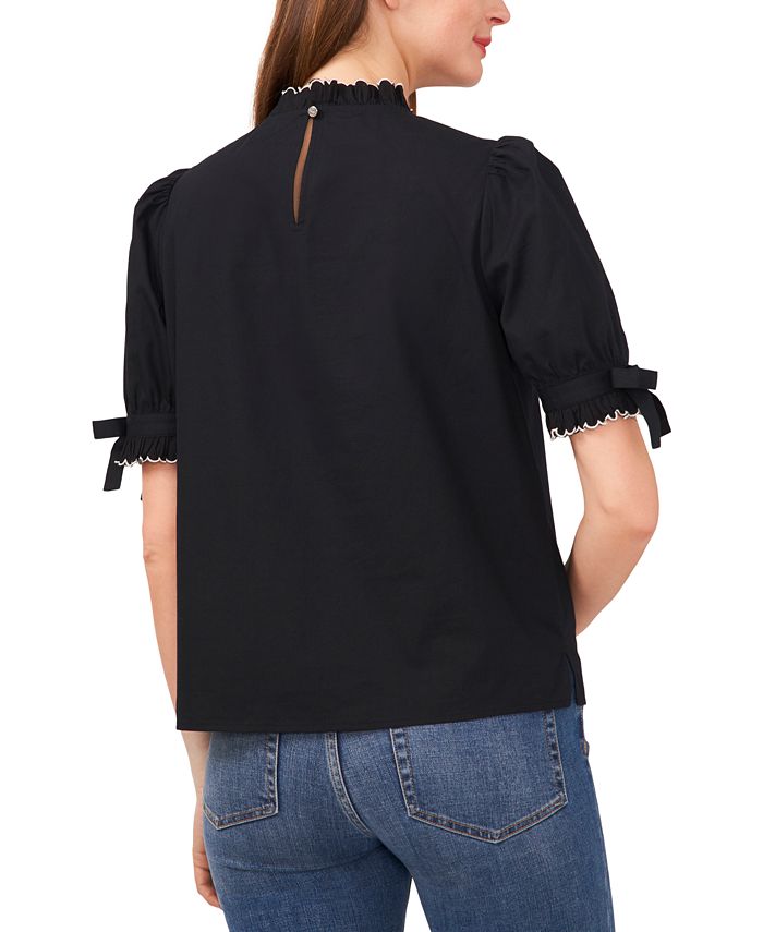Mock Neck Bow Top main image 1