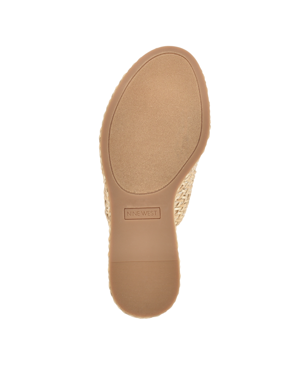 Shop Nine West Women's Everie Woven High Platform Wedge Sandals In Natural,gold