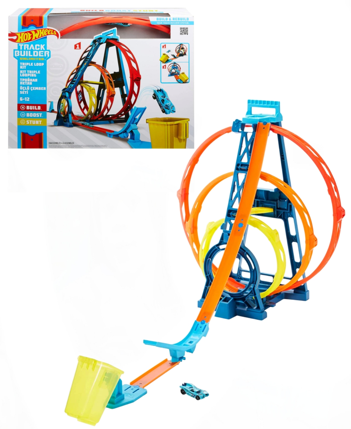 UPC 887961836813 product image for Hot Wheels the Triple 3 Loop Track Builder Ultimate Race Track Playset | upcitemdb.com