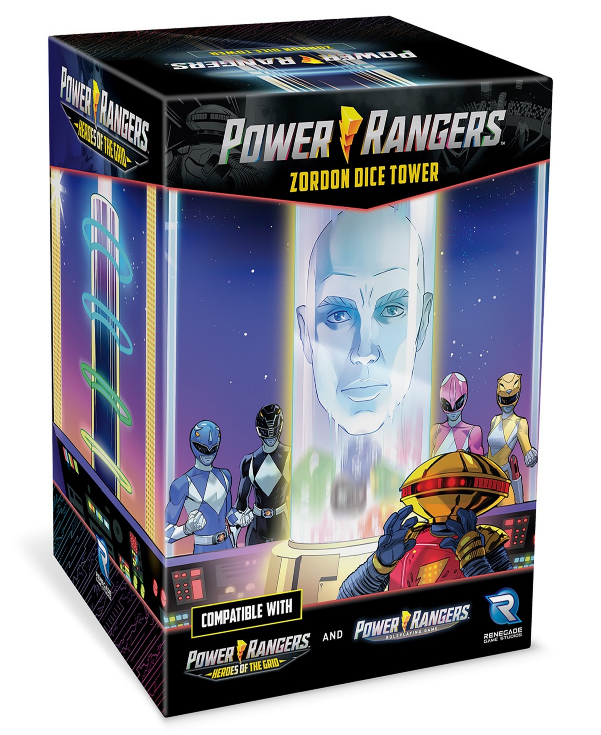 Renegade Game Studios Power Rangers Zordon Dice Tower Gm Screen Compatible With Power Rangers Roleplaying Game Power Range In Multi