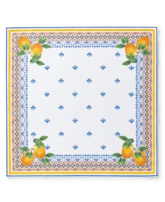Capri Lemon Double Border Napkin Set of 4