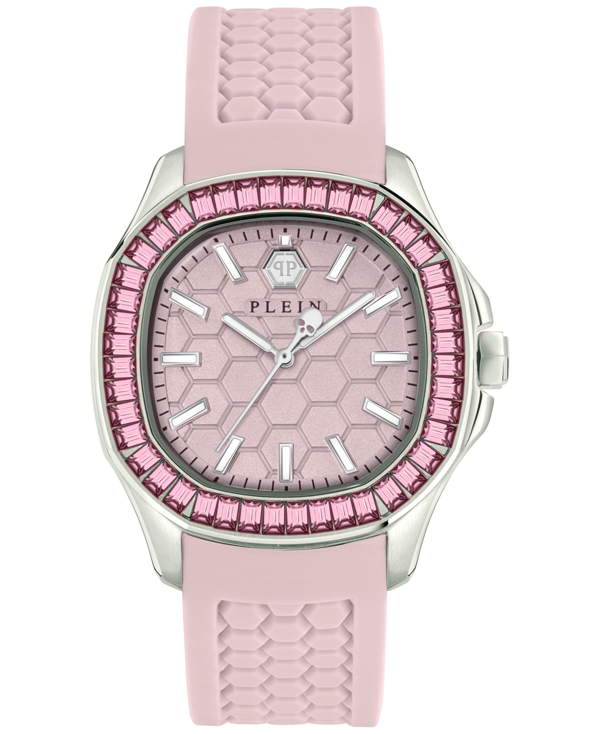 Philipp Plein Women's Spectre Lady Pink Silicone Strap Watch 38mm In Stainless Steel