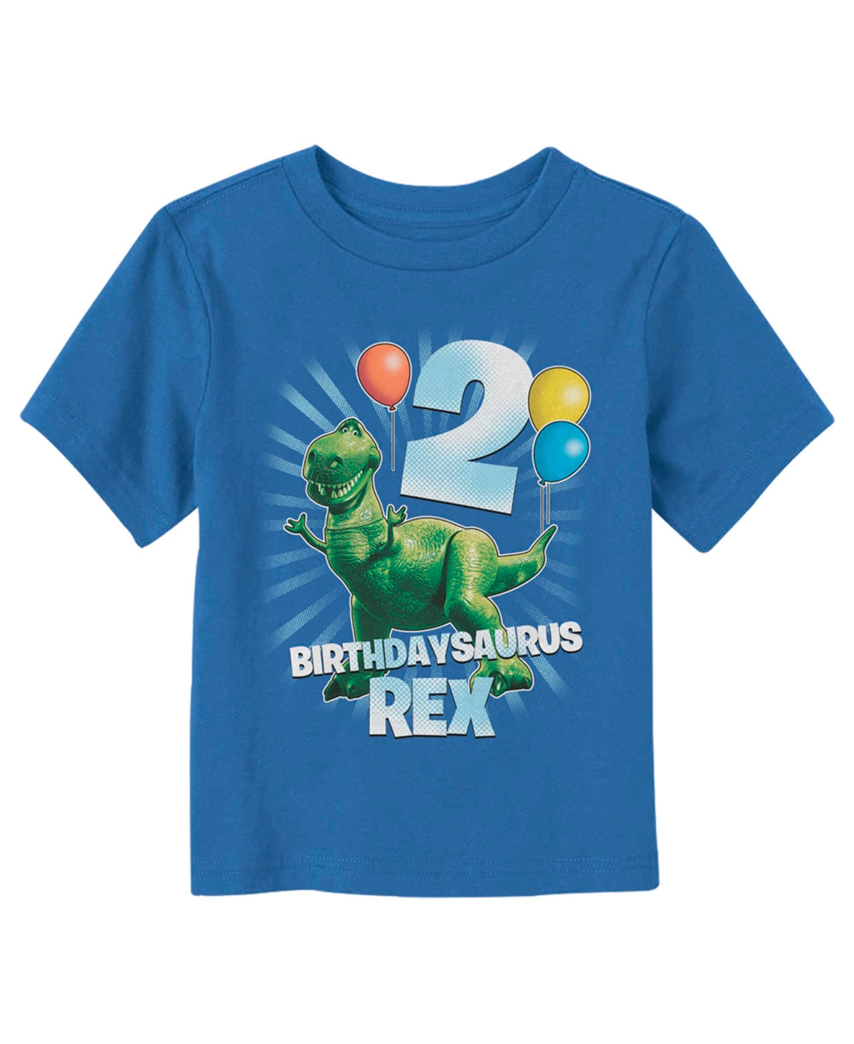 Disney Pixar Toddler's Toy Story Birthdaysaurus Rex 2 Unisex T-shirt In Royal Blue
