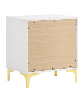 Kendall 24.75" Asian Hardwood 2-Drawer Nightstand