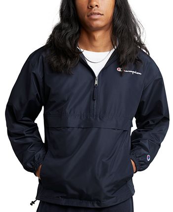 udstilling Inspirere Stænke Champion Men's Packable Half-Zip Hooded Water-Resistant Jacket - Macy's