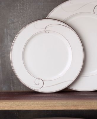 Platinum Wave Set of 4 Salad Plates, 8.50"