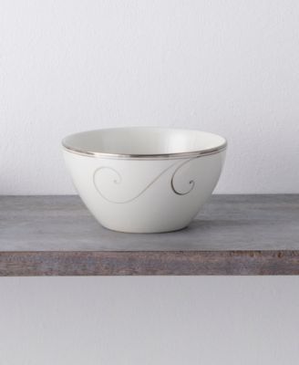 Platinum Wave Set of 4 Rice Bowls, 6", 22 oz.