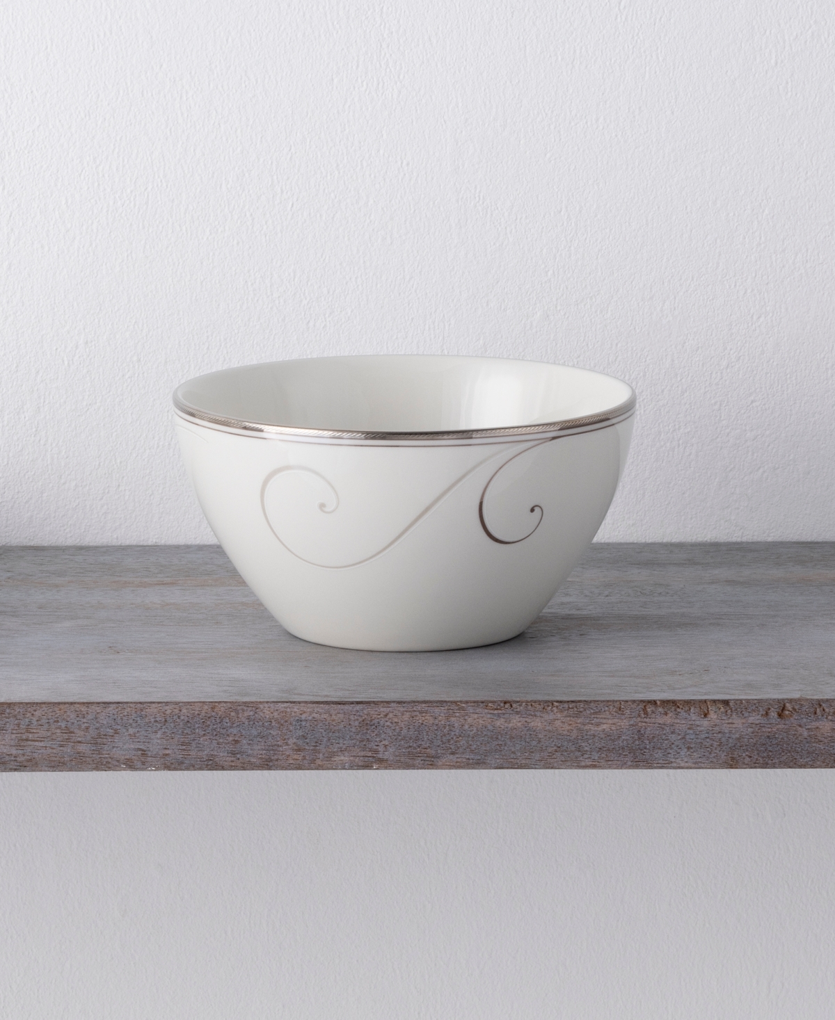 Noritake Platinum Wave Set of 4 Rice Bowls, Service For 4