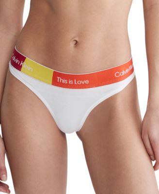 Calvin Klein - Women's Pride This Is Love Colorblocked Thong Underwear
