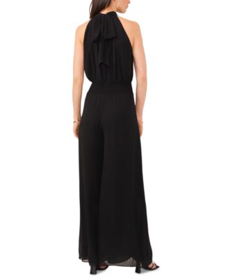 Women's Halter Tie-Back Wide-Leg Jumpsuit