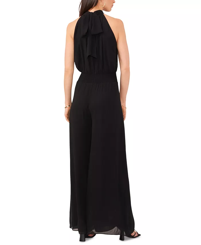 Women's Halter Tie-Back Wide-Leg Jumpsuit - thumbnail 3