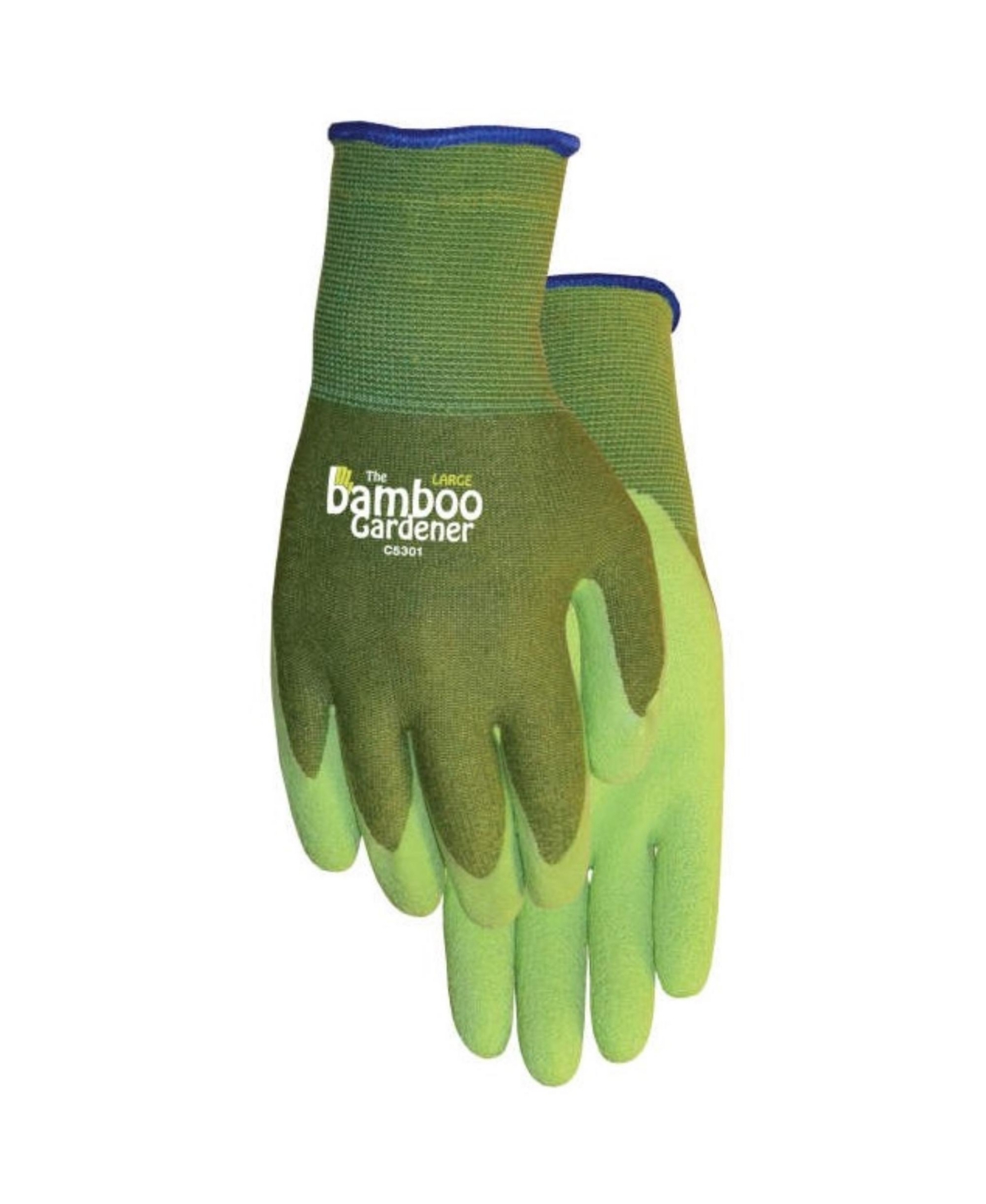 Bellingham Rayon Gardner Rubber Palm Gloves, Size Large - Green