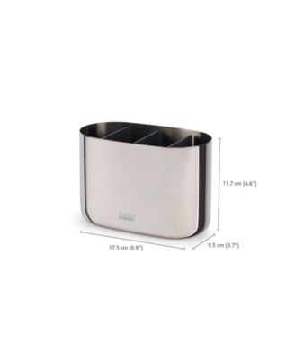 Easy Store Luxe Large Stainless-Steel Toothbrush Caddy