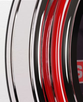 Shelby Retro Round Neon Wall Analog Clock with Pull Chain, 14.5"