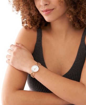 Women's Carlie Three-Hand Rose Gold-Tone Stainless Steel Watch, 30mm