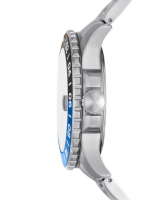 Men's Fossil Blue GMT Stainless Steel Watch, 46mm