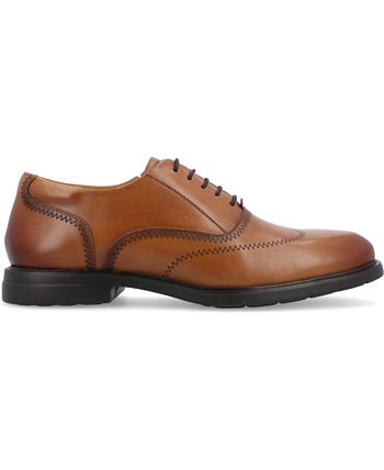 Stacy Baldwin Men's Wide Eee Width Wingtip Two Toned Dress All Leather 1920's Gangster Vintage Style Oxfords Brown and White Shoe main image 1
