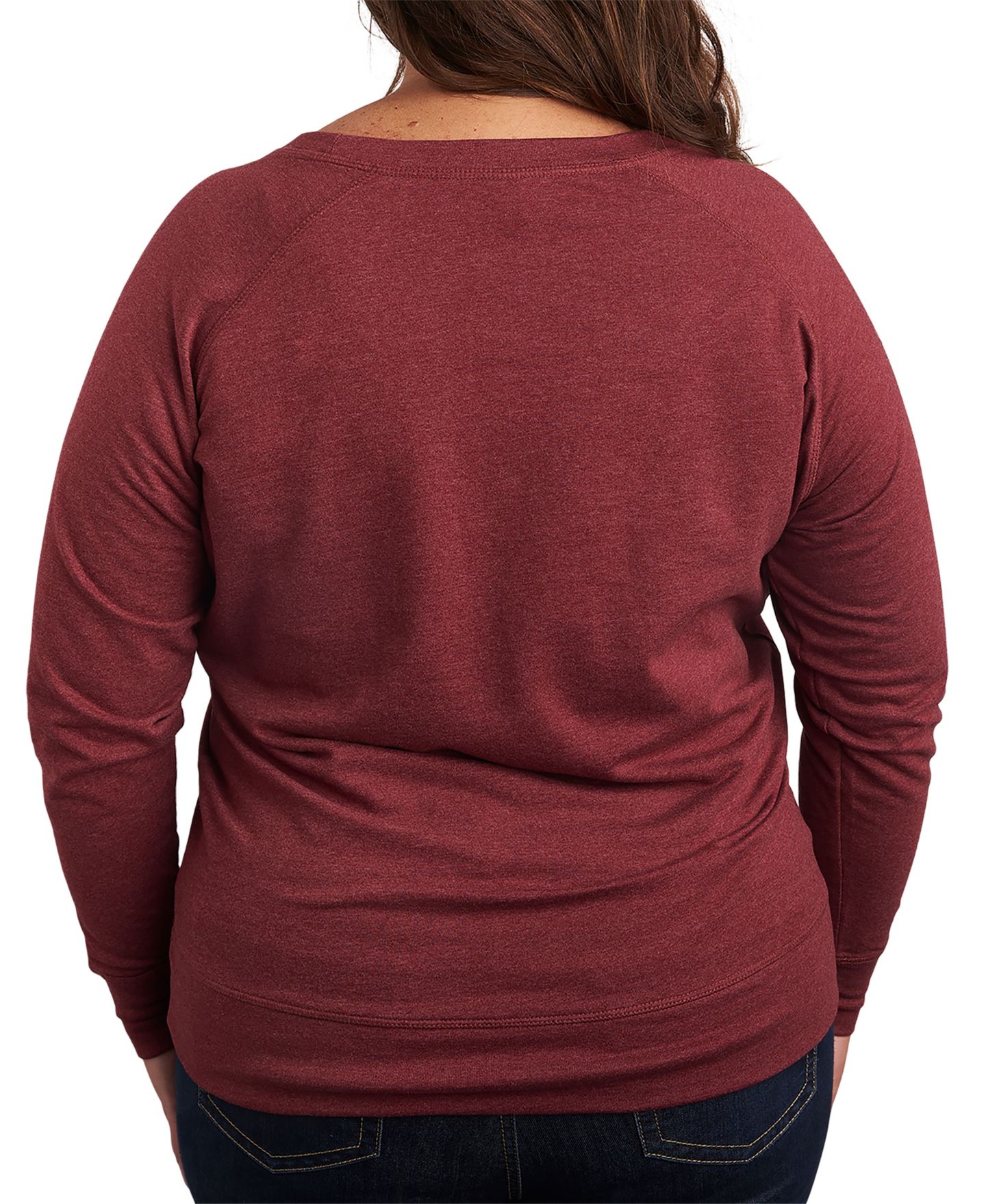Женский свитер Hybrid Apparel Plus Size Trendy Peanuts Graphic Pullover Top, цвет: Красный — фото 2