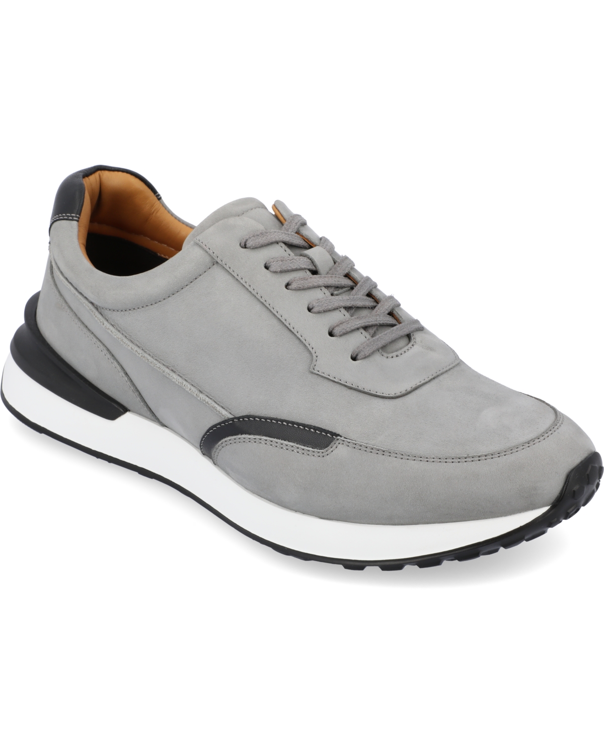 Shop Thomas & Vine Men's Lowe Casual Leather Sneakers In Gray
