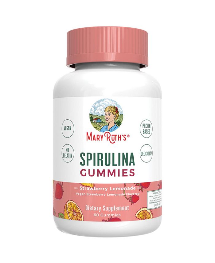 MaryRuth Organics Adult Spirulina Gummies, Strawberry Lemonade, 60 ct