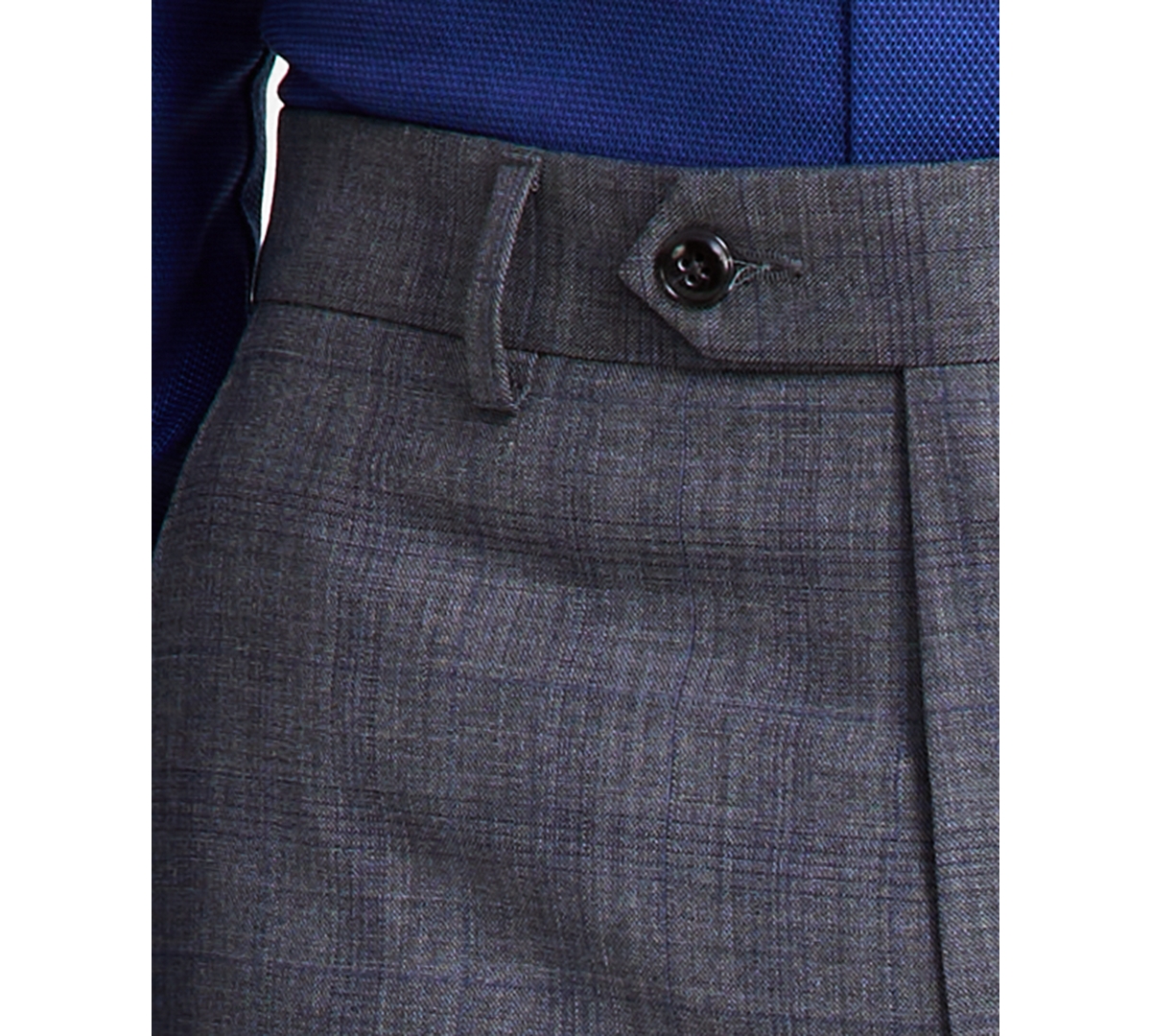 Michael Kors Men's Plaid Classic-Fit Wool-Blend Stretch Suit Separate Pants -blue Plaid