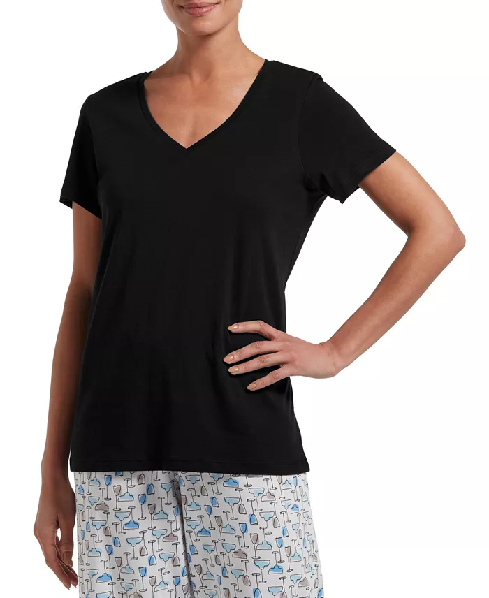 Women's Sleepwell Solid S/S V-Neck T-Shirt with Temperature Regulating Technology - thumbnail 2