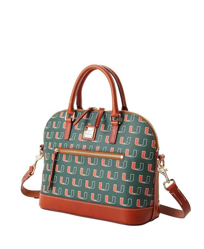 Dooney & Bourke Women's Miami Hurricanes Signature Zip Satchel Purse