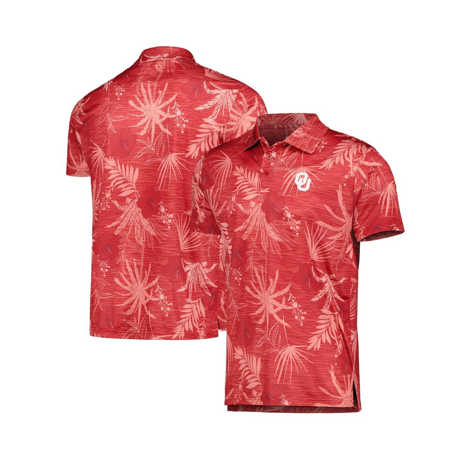 Men's Crimson Oklahoma Sooners Palms Team Polo Shirt