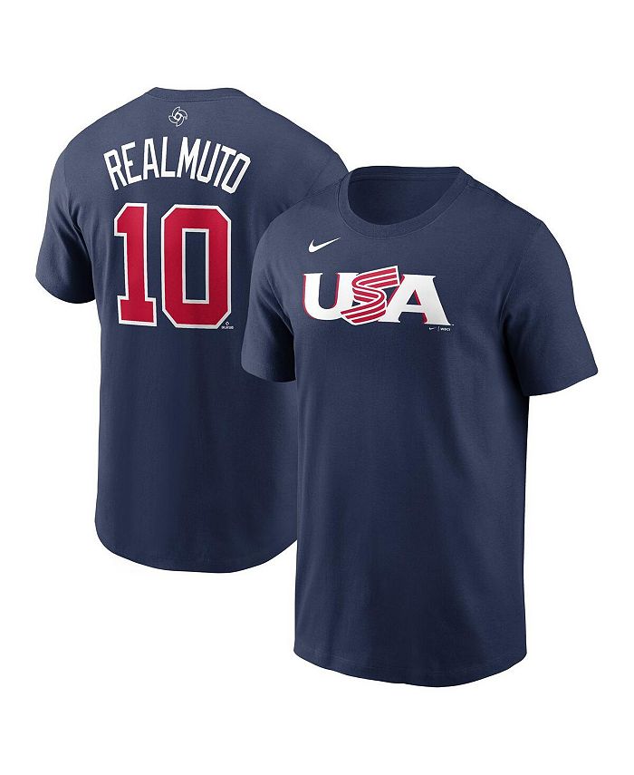 Nike Men's J.T. Realmuto Navy USA Baseball 2023 World Baseball Classic Name  and Number T-shirt - Macy's