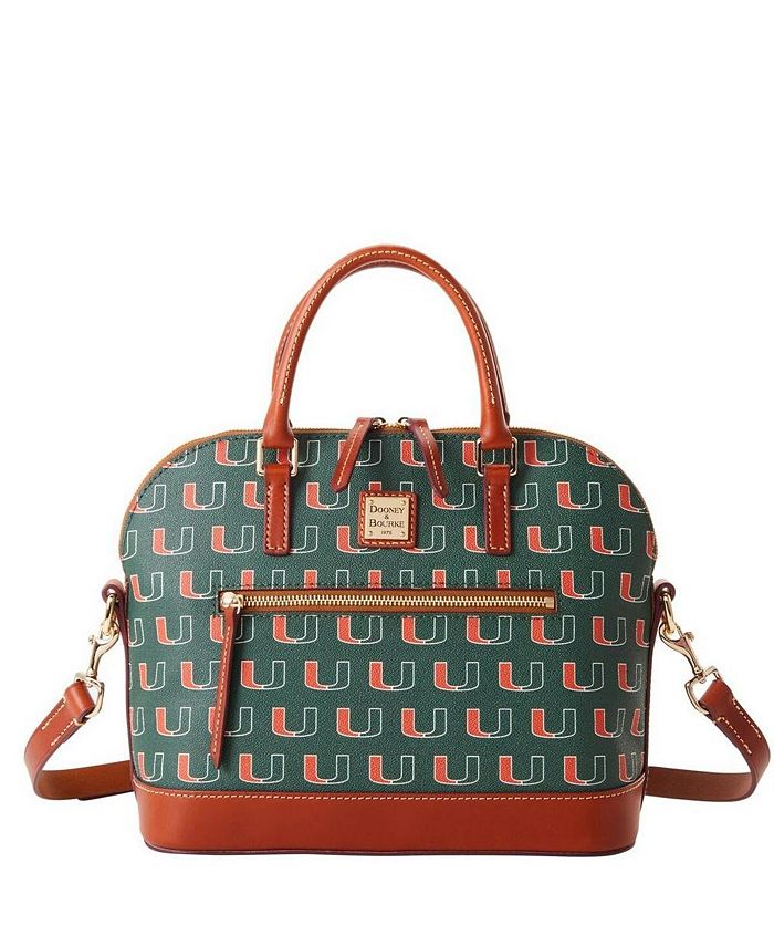 Dooney & Bourke Women's Miami Hurricanes Signature Zip Satchel Purse