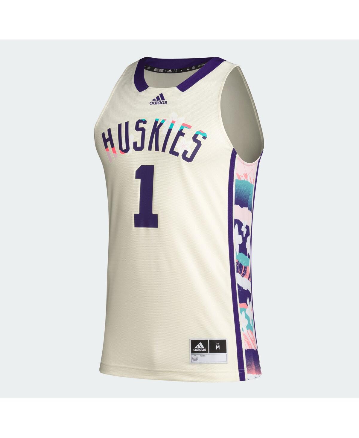 Men's adidas #1Washington Huskies Honoring Black Excellence Basketball Jersey - Khaki