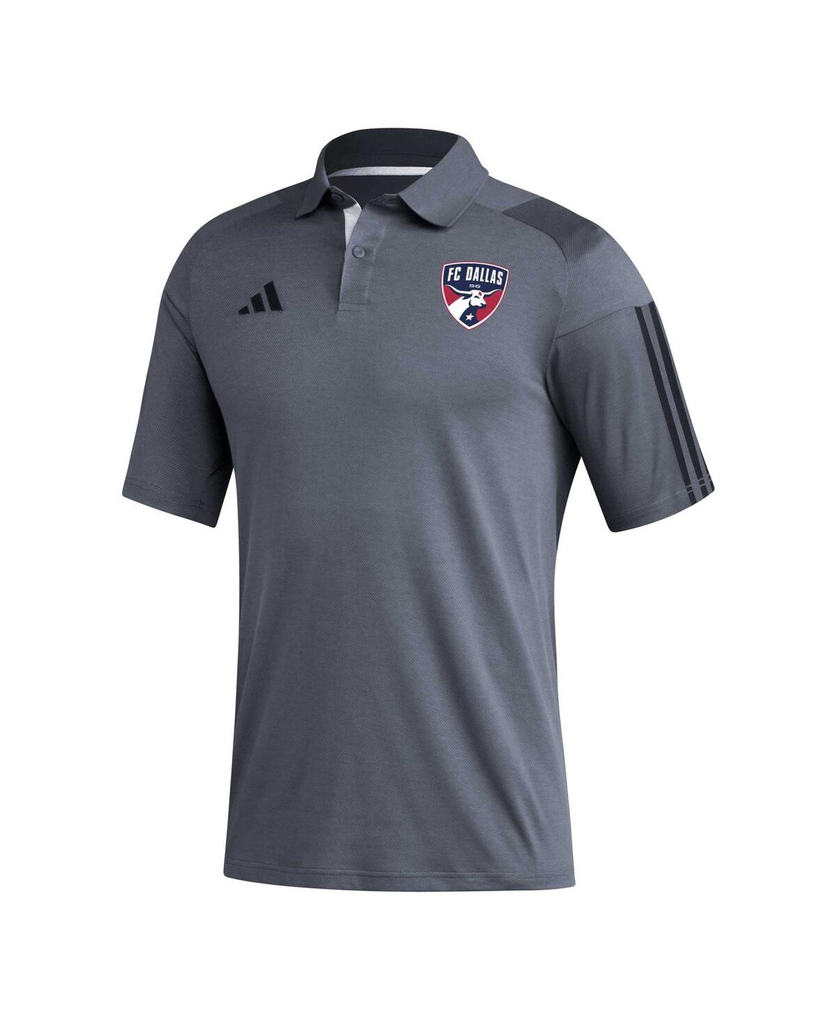 Shop Adidas Originals Men's Adidas Gray Fc Dallas 2023 On-field Training Polo Shirt