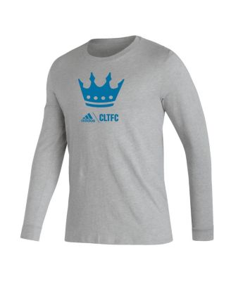Men's Heather Gray Charlotte FC Icon Long Sleeve T-shirt