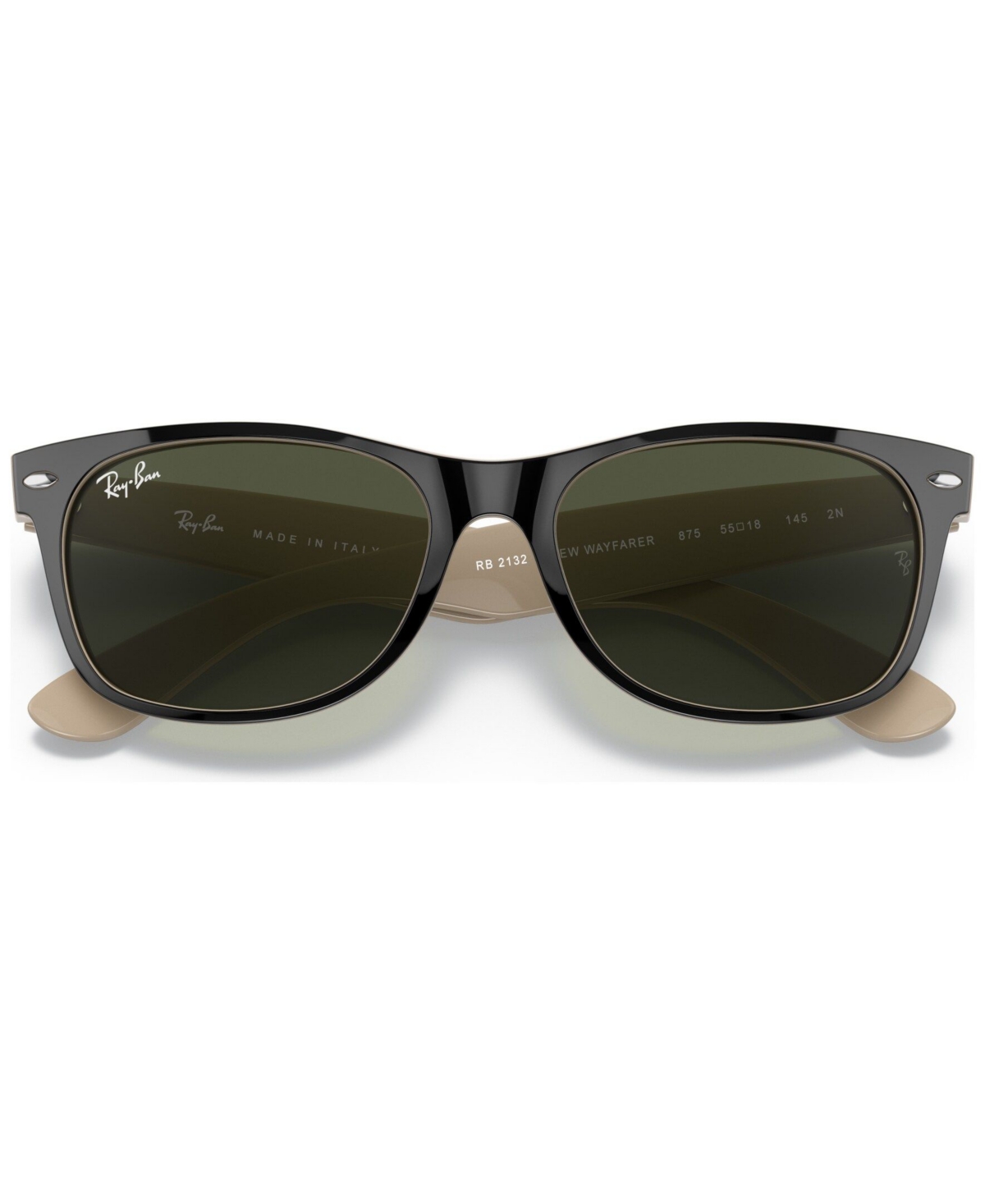 Ray Ban Unisex New Wayfarer Sunglasses, Rb2132 In Black