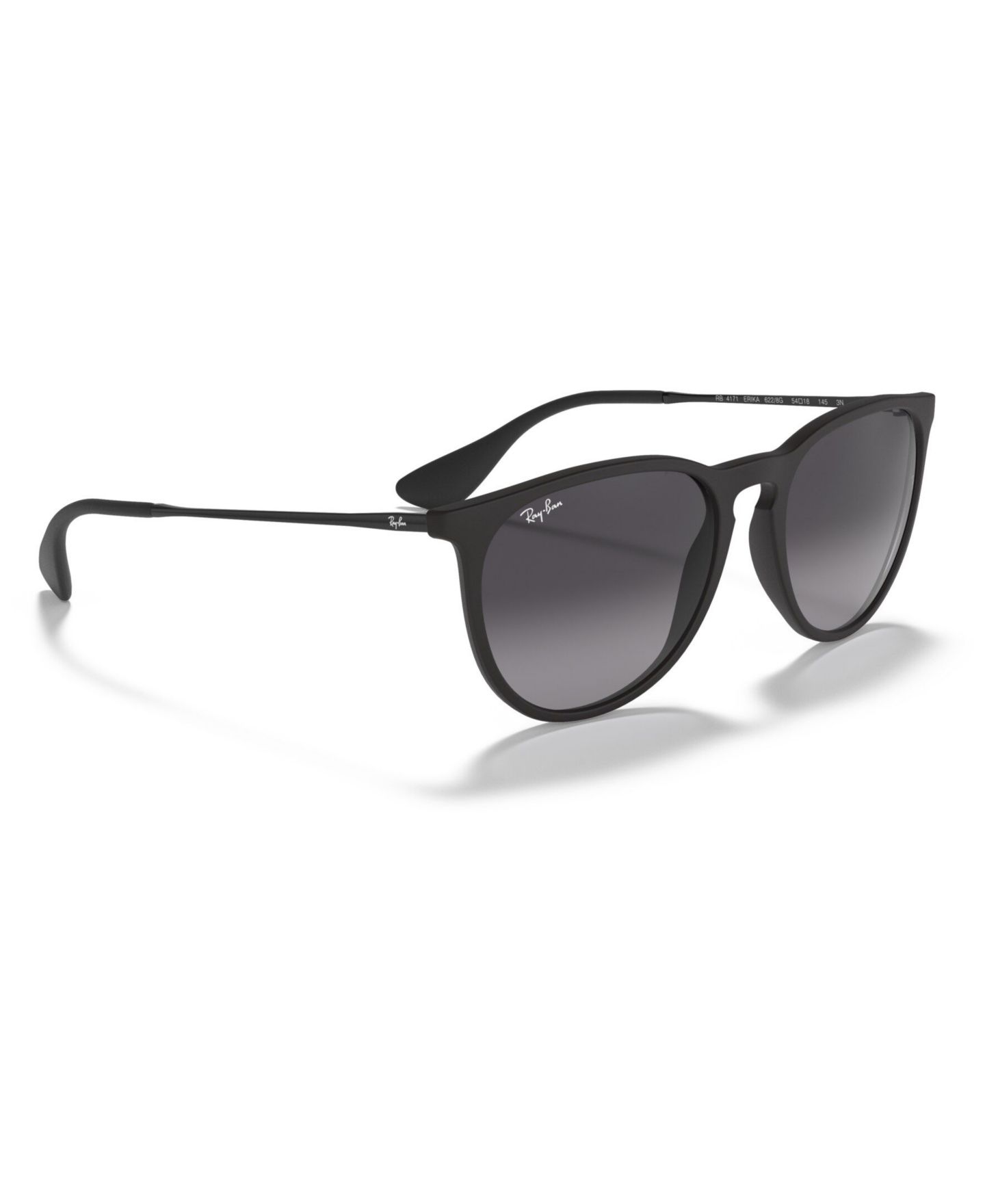 Женские солнцезащитные очки Ray-Ban Sunglasses, Erika Classic RB4171, цвет: Чёрный / Серый — фото 4