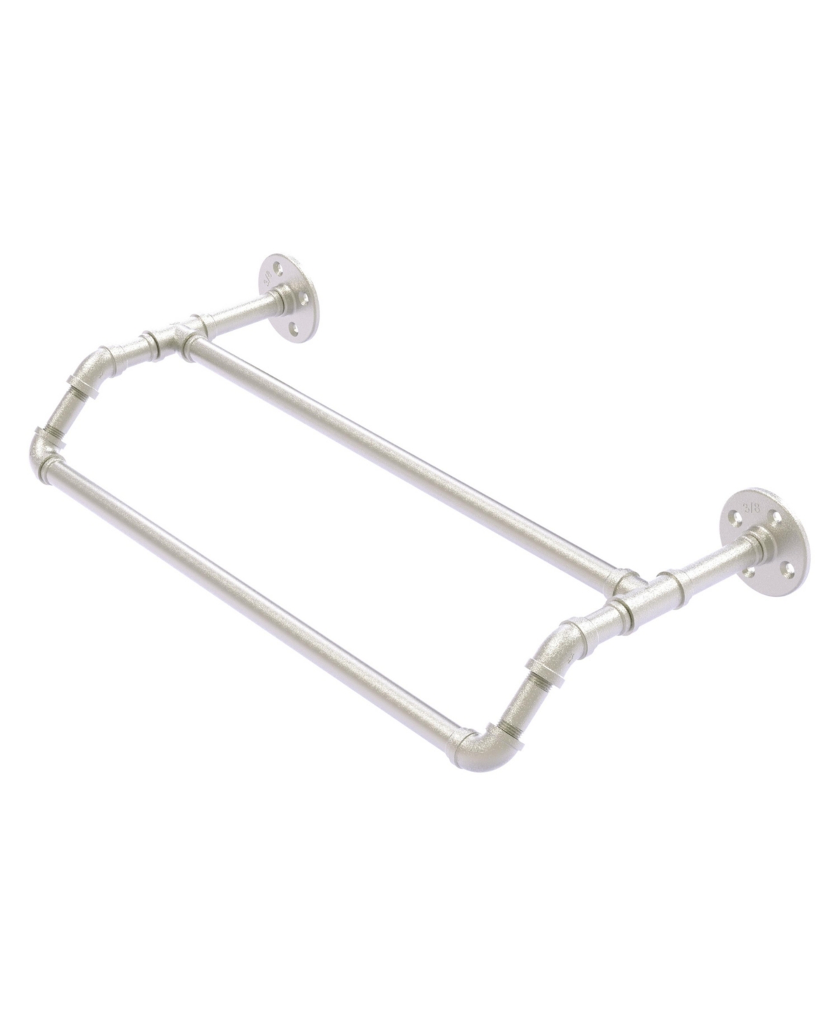 Allied Brass Pipeline Collection 24 Inch Double Towel Bar In Matte White