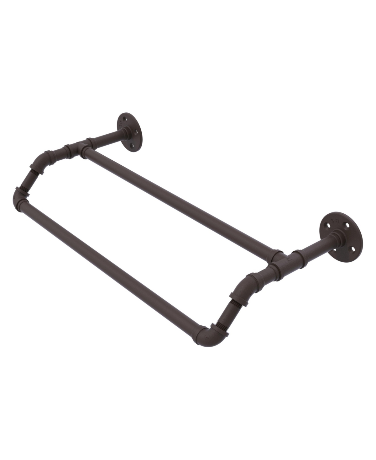 Allied Brass Pipeline Collection 18 Inch Double Towel Bar In Oil Rubbed Bronze