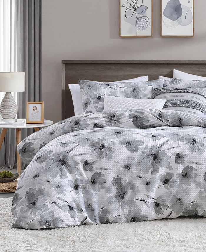 DKNY Modern Bloom 3 Piece Comforter Set, Queen Macy's