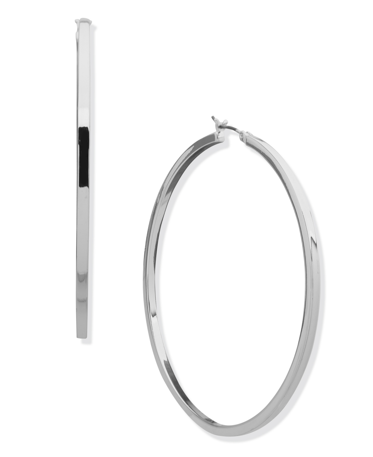 Dkny Thin Hoop Earrings, Created For Macy's In Silver