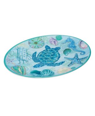 Serene Seas Melamine Platter, Set of 2