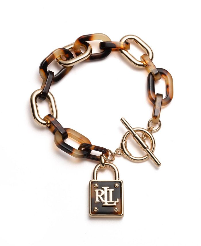 Louis Vuitton Padlock & Keys Gold Charm Bracelet