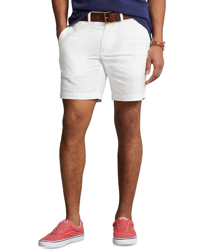 Polo Ralph Lauren Men's 8-Inch Straight Fit Linen-Cotton Shorts - Macy's
