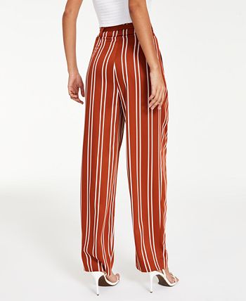 Striped tie outlet waist pants